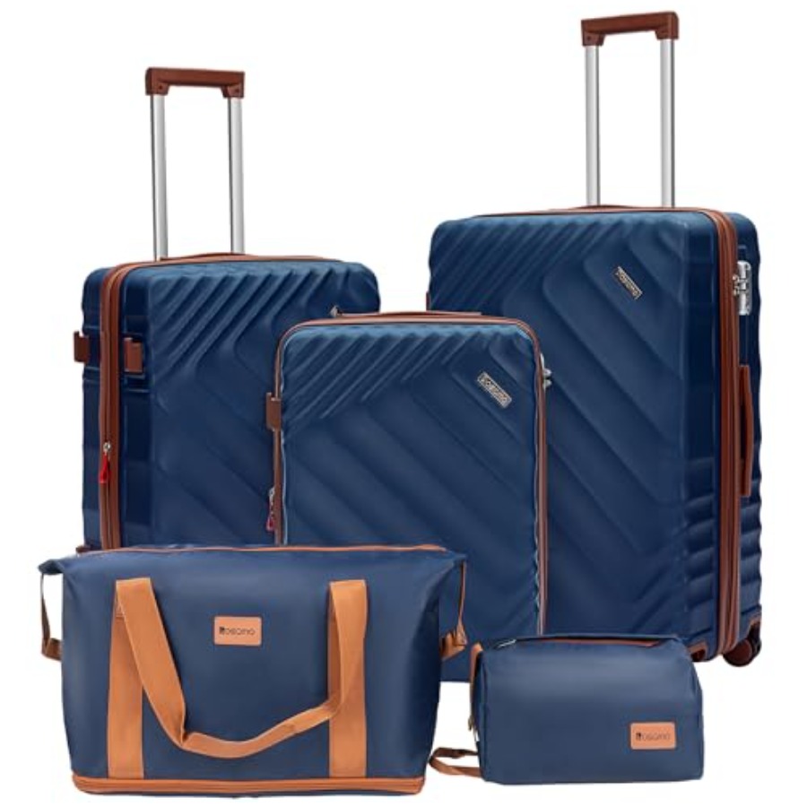 Expandable Hard Shell Luggage Set - Set di 5 Valigie Espandibili a