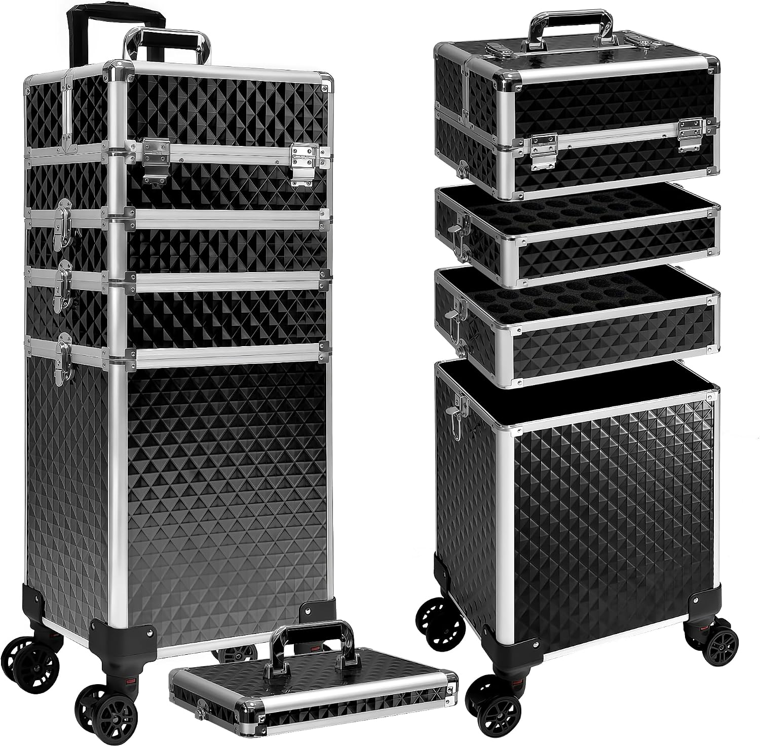 Luggage - Valigia Trucco con Ruote, Trolley per