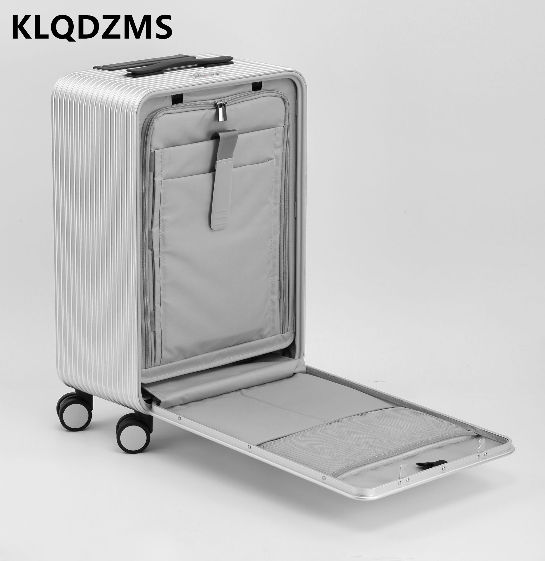 Front Opening Laptop Luggage 24 Inch - KLQDZMS Valigia per bagagli tutta in