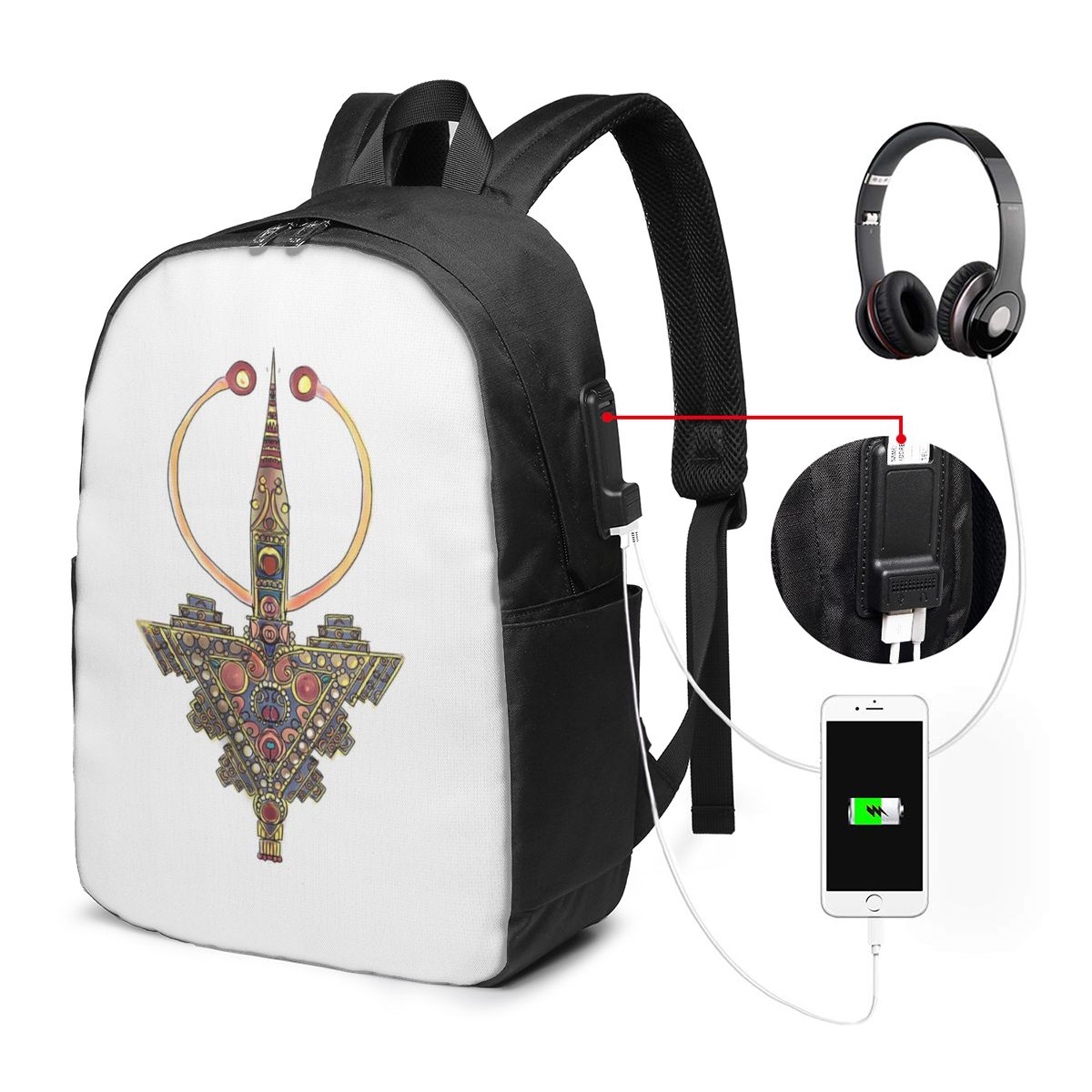Travel Bags - Zaino da viaggio Kabyle Jewelry Amazigh