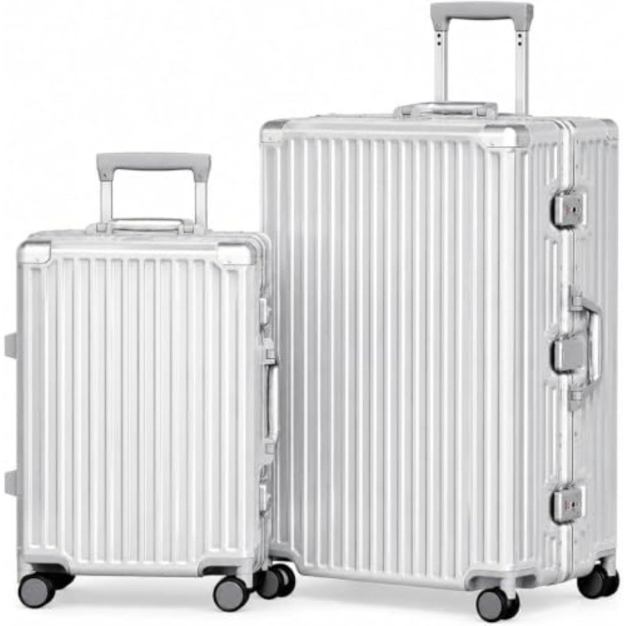 Aluminum Frame Carry On Luggage - Set di Valigie 2 Pezzi con