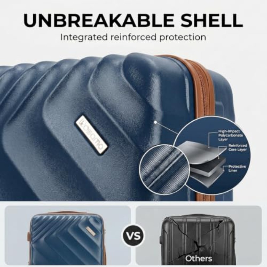 Set di 5 Valigie Espandibili a - Expandable Hard Shell Luggage Set recensione e prezzo