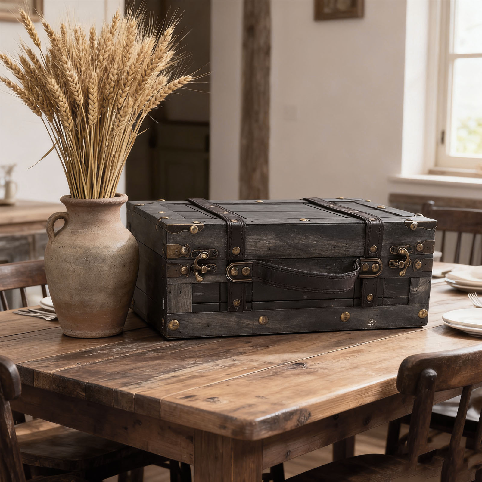 Baule in Legno Vintage con Cop - Retro Vintage Trunk Suitcase recensione e prezzo