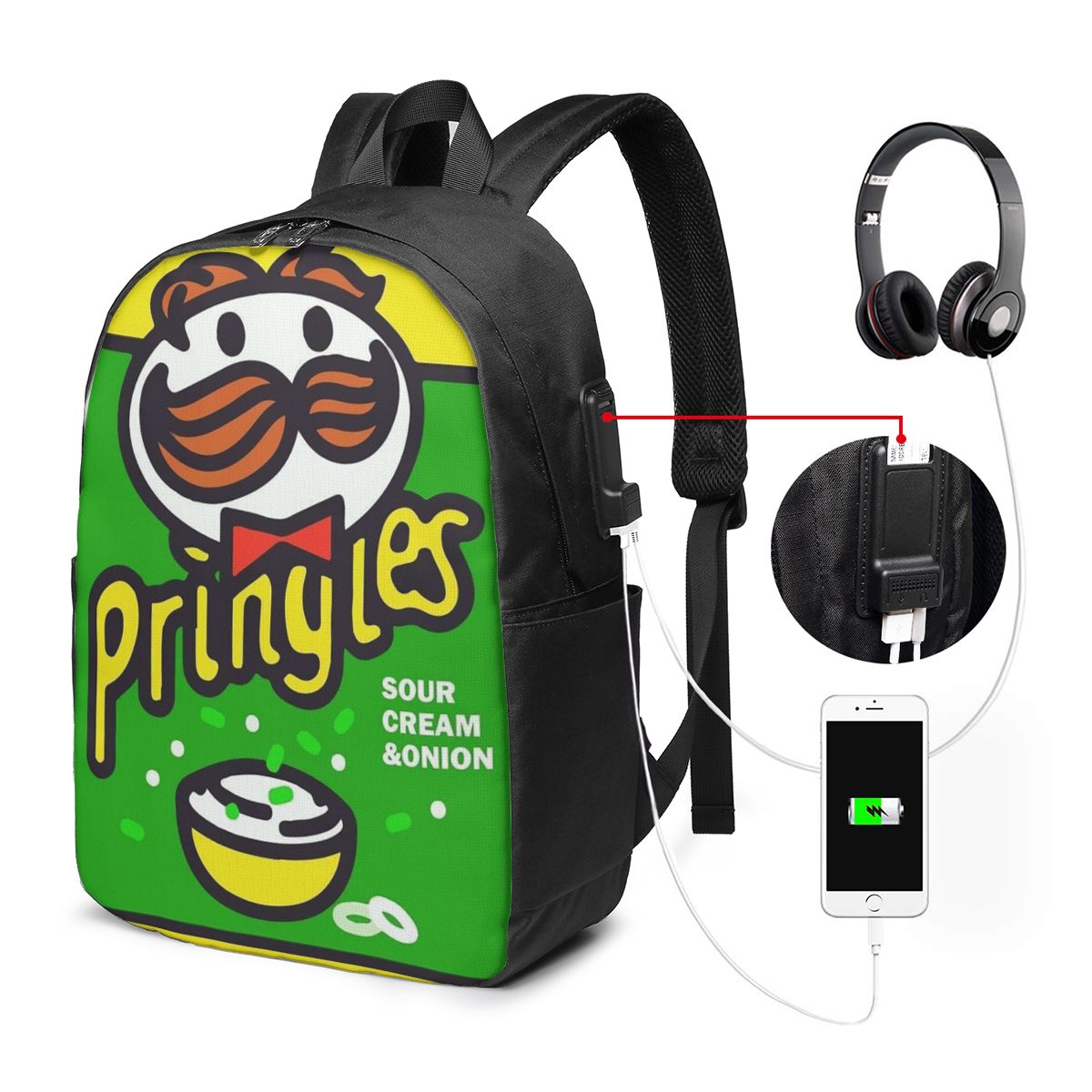 Zaino con stampa Pringles Pota - Backpacks recensione e prezzo