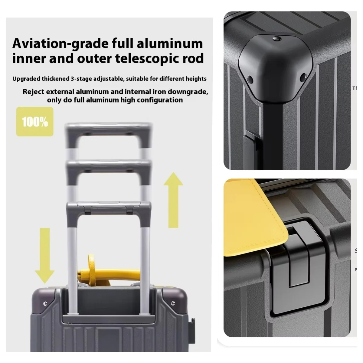 Valigia da viaggio leggera con - Aluminum Frame Carry On Luggage recensione e prezzo