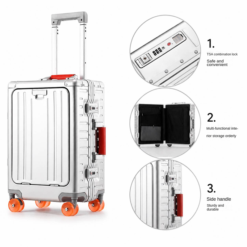 Valigia in lega di alluminio e - Front Opening Laptop Luggage 24 Inch recensione e prezzo