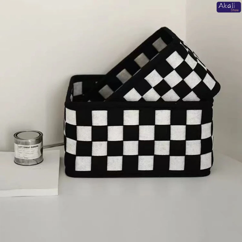 Cesto portaoggetti a scacchi b - Cosmetic Bags recensione e prezzo
