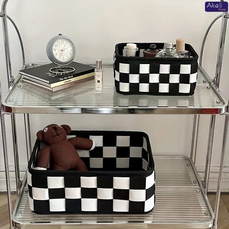Cesto portaoggetti a scacchi b - Cosmetic Bags recensione e prezzo